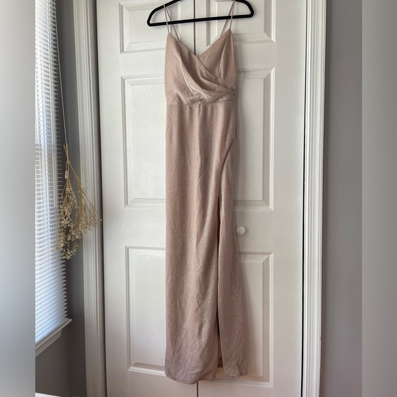 NEW Glittering Dusty Rose Gown - Picture 1 of 6